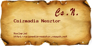 Csizmadia Nesztor névjegykártya